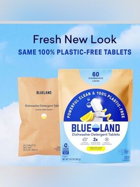 NWT Blueland Dishwasher Detergent Tablets - Lemon Zest (2pk)